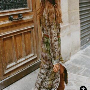 Zara Metallic Thread Maxi Dress